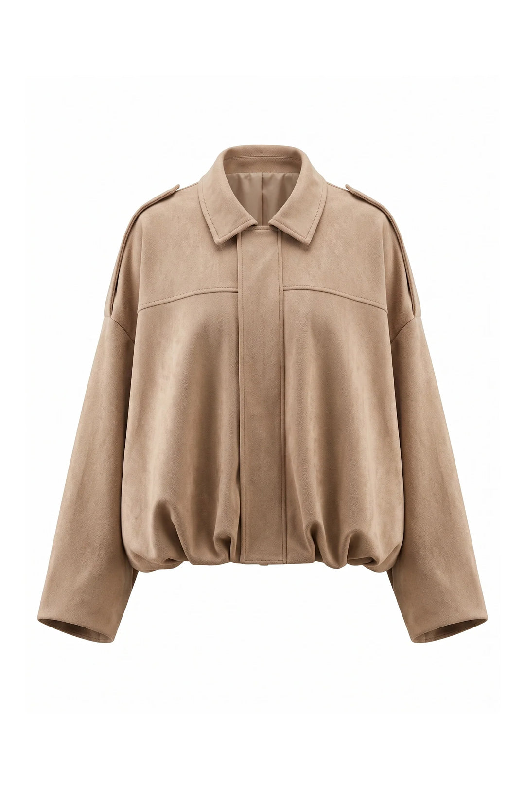 Laure Renaudot | Women’s Winter Cropped Bomber Jacket with Oversized Fit