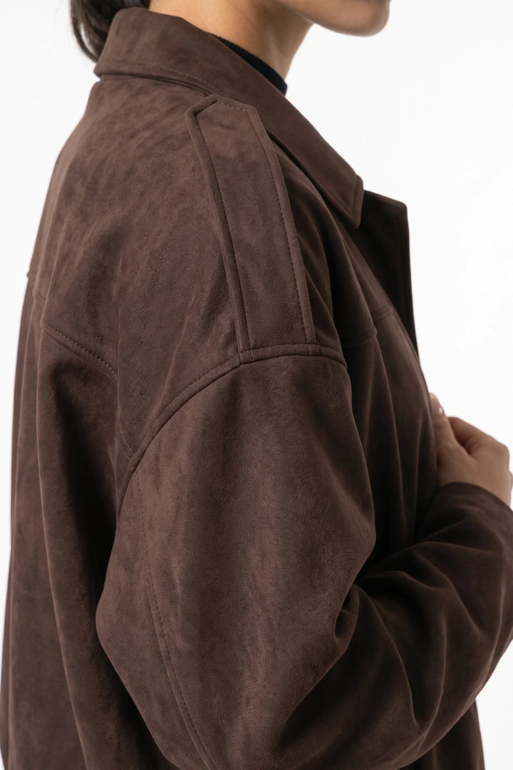 Laure Renaudot | Women’s Winter Cropped Bomber Jacket with Oversized Fit