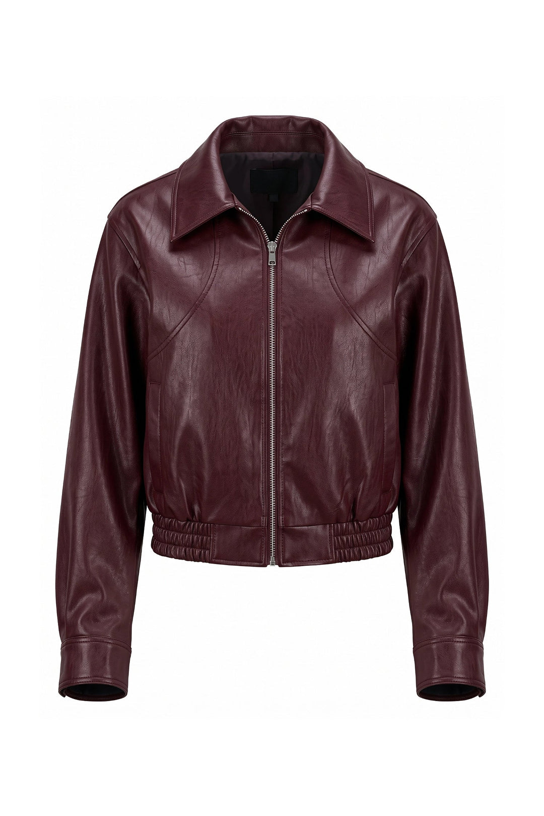 Lilou Clairmont | Women’s Winter Cropped Leather Jacket with Relaxed Fit