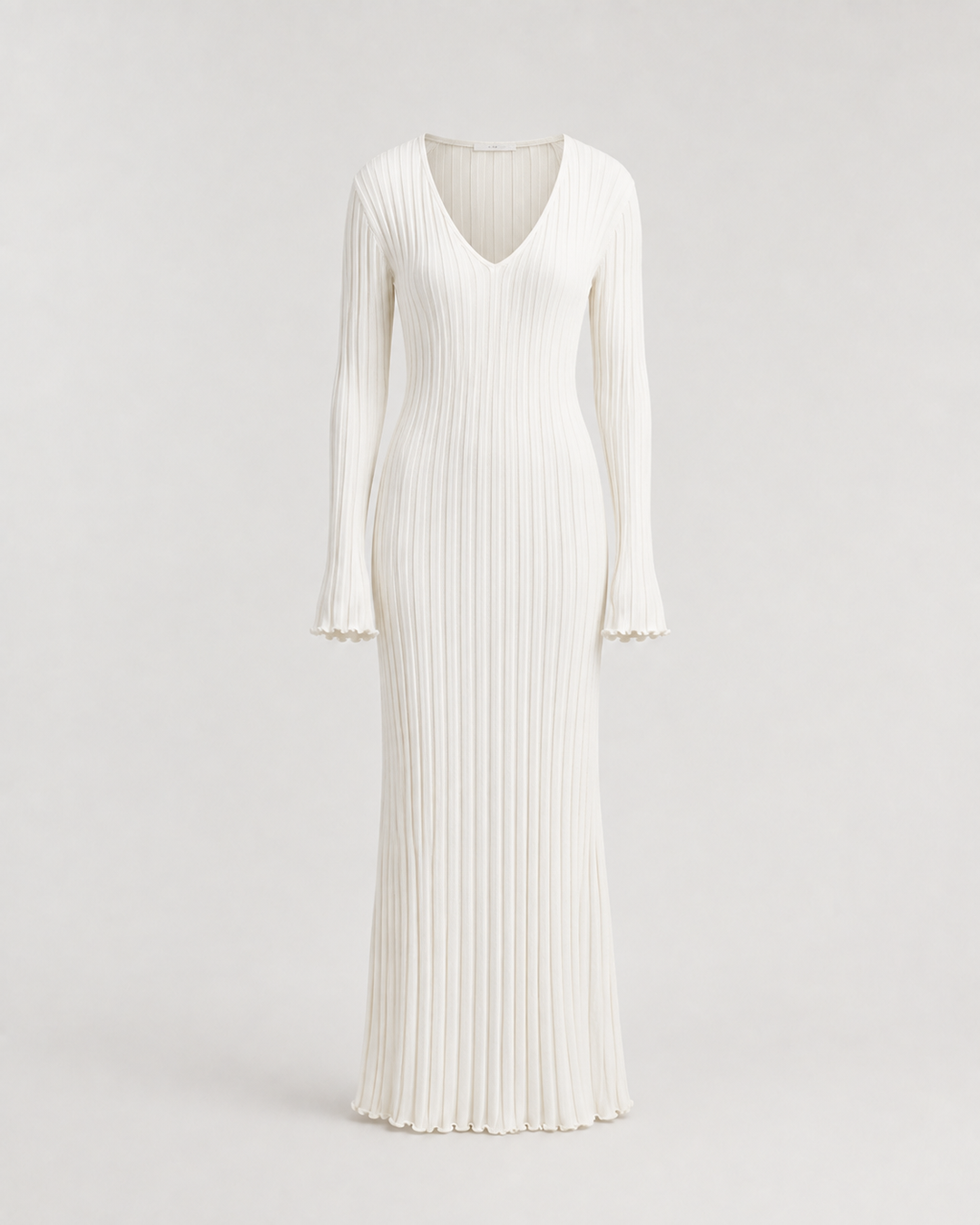 Layla Long Sleeve Ribbed Knit Sweater Midi Dress