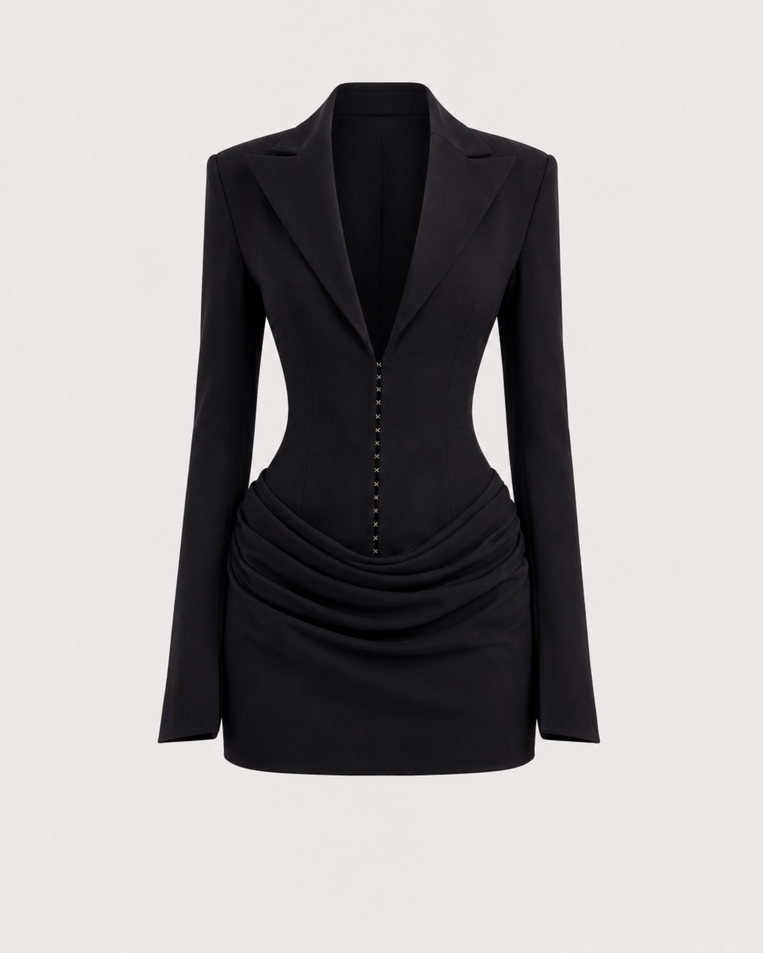 Rolanda Short blazer dress with draping