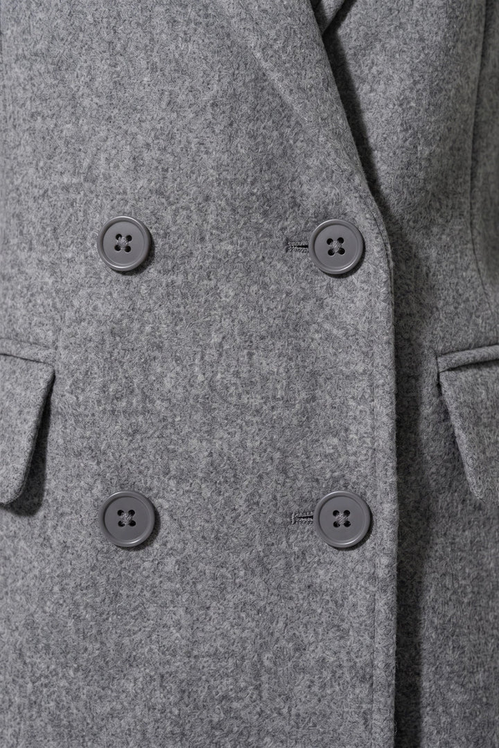 Jade Valençay | Women’s Double Breasted Long Coat – Notched Lapel Winter Overcoat