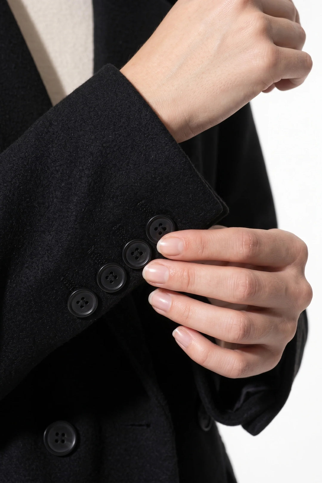 Jade Valençay | Women’s Double Breasted Long Coat – Notched Lapel Winter Overcoat