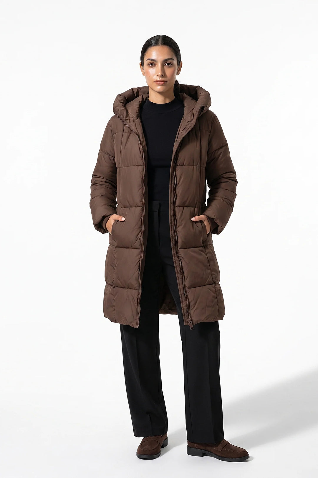 Solène Beauvallon | Women’s Winter Warm Long Hooded Puffer Coat