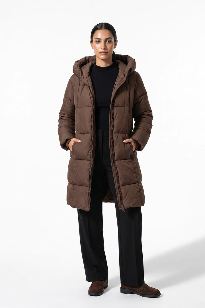Solène Beauvallon | Women’s Winter Warm Long Hooded Puffer Coat