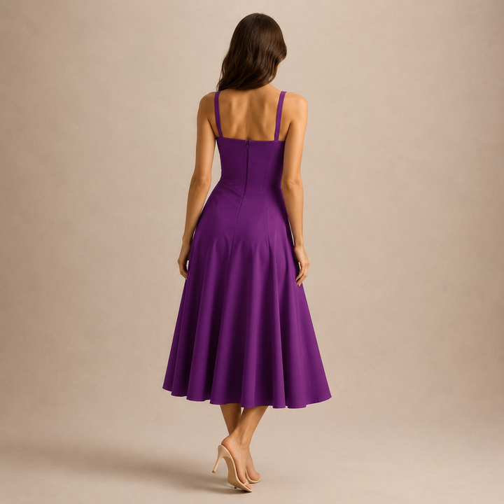 Quitterie Blanchard | Sweetheart Corset A-Line Midi Dress