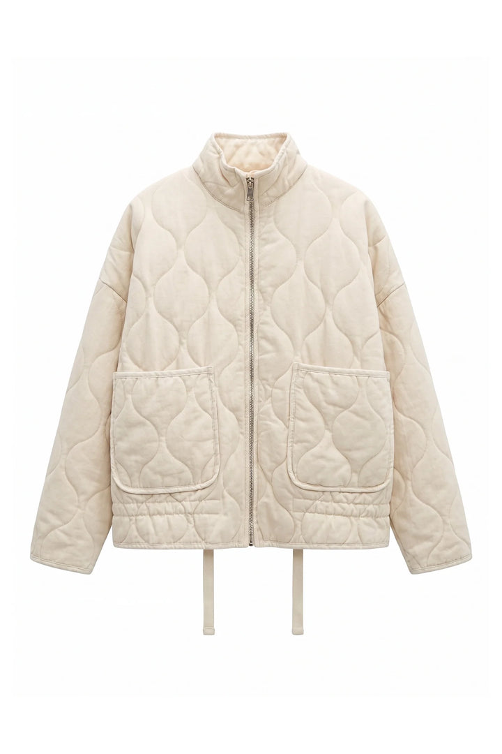 Isoline Darbois | Women’s Winter Warm High Collar Quilted Jacket with Relaxed Fit
