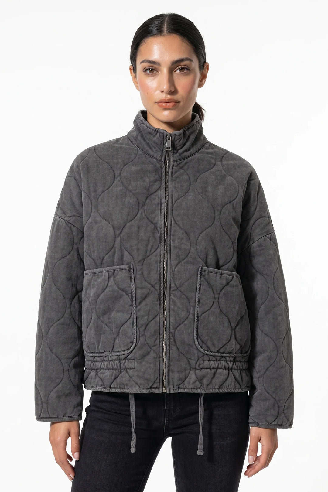 Isoline Darbois | Women’s Winter Warm High Collar Quilted Jacket with Relaxed Fit