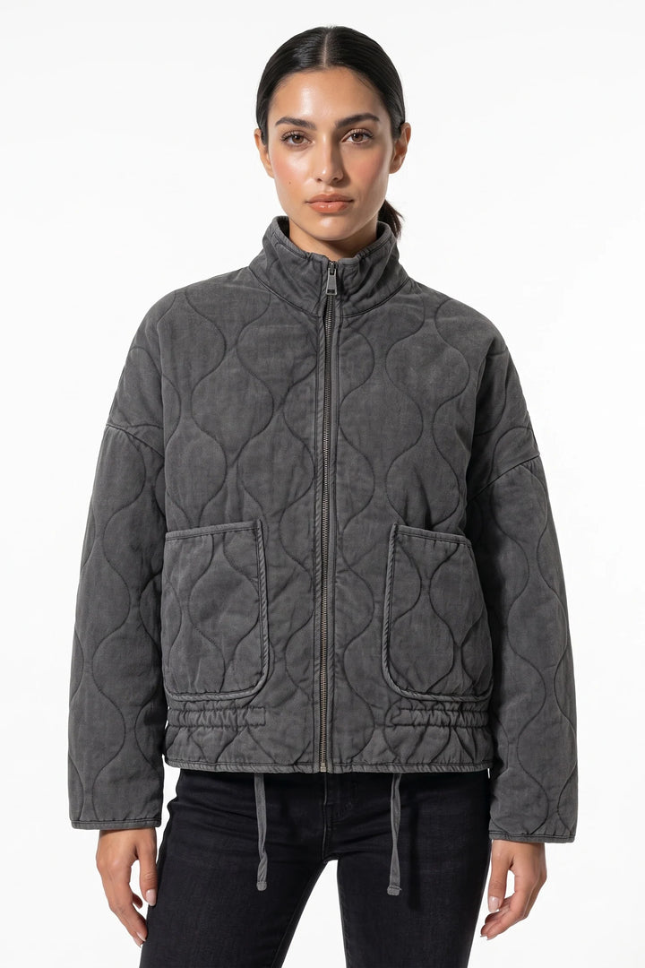 Isoline Darbois | Women’s Winter Warm High Collar Quilted Jacket with Relaxed Fit