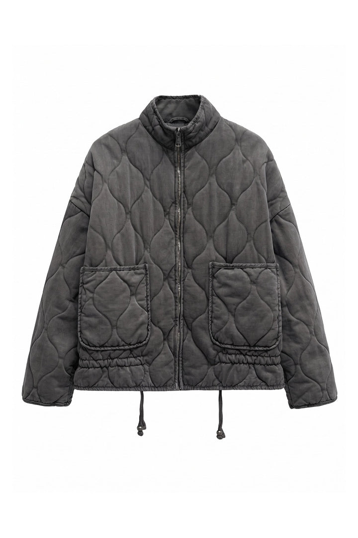 Isoline Darbois | Women’s Winter Warm High Collar Quilted Jacket with Relaxed Fit