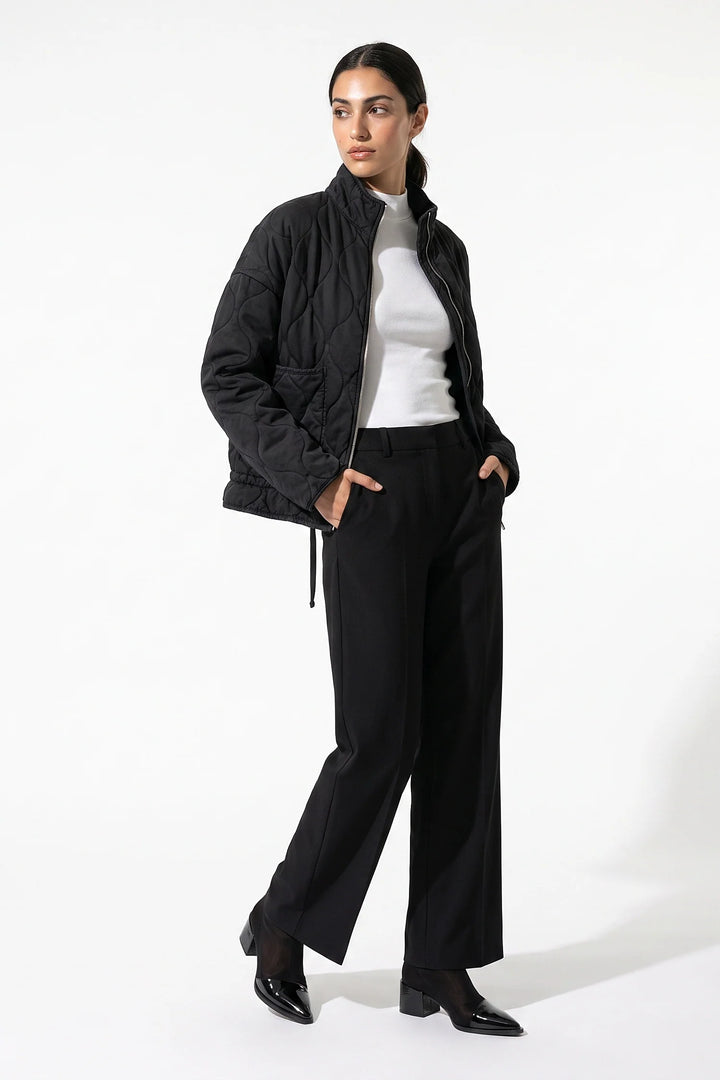 Isoline Darbois | Women’s Winter Warm High Collar Quilted Jacket with Relaxed Fit