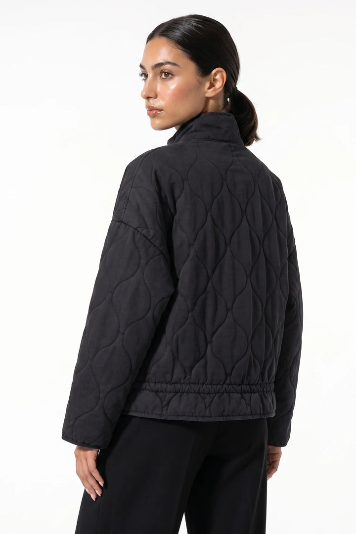 Isoline Darbois | Women’s Winter Warm High Collar Quilted Jacket with Relaxed Fit