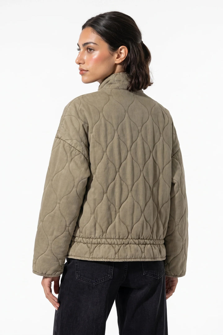 Isoline Darbois | Women’s Winter Warm High Collar Quilted Jacket with Relaxed Fit