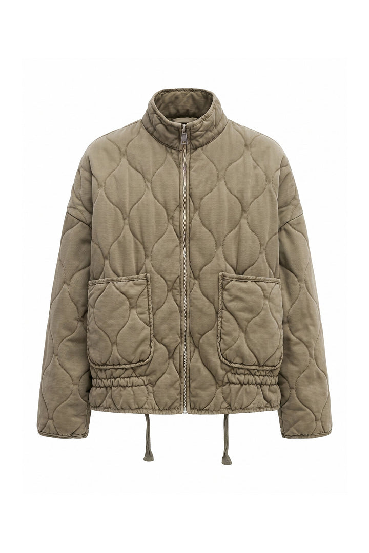 Isoline Darbois | Women’s Winter Warm High Collar Quilted Jacket with Relaxed Fit
