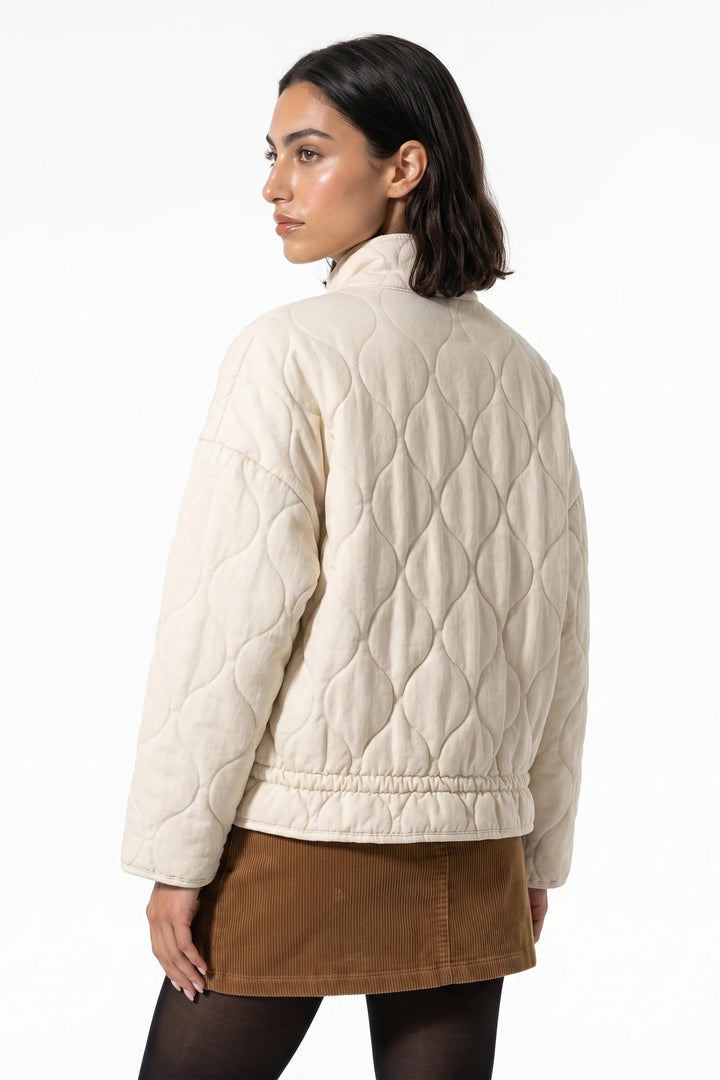 Isoline Darbois | Women’s Winter Warm High Collar Quilted Jacket with Relaxed Fit