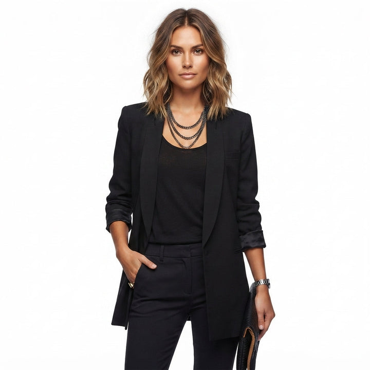 Gaëlle Delord | Chic Notched Collar Blazer For Women