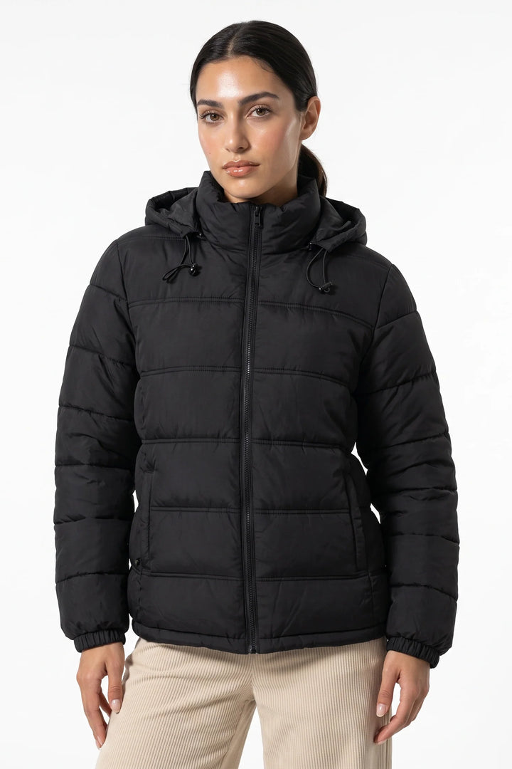 Thaïs Delacroix | Women’s Winter Warm Hooded Black Puffer Jacket
