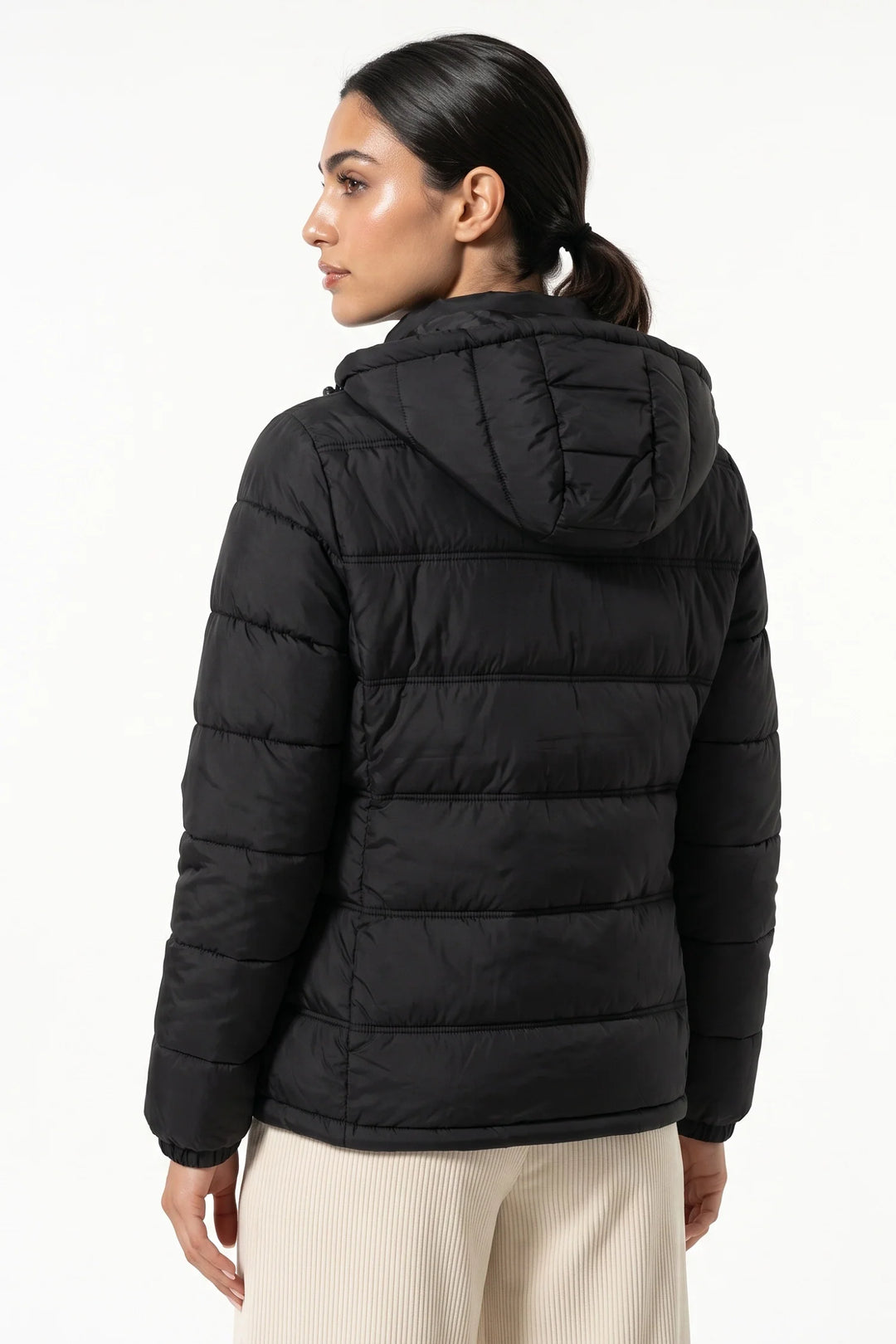 Thaïs Delacroix | Women’s Winter Warm Hooded Black Puffer Jacket