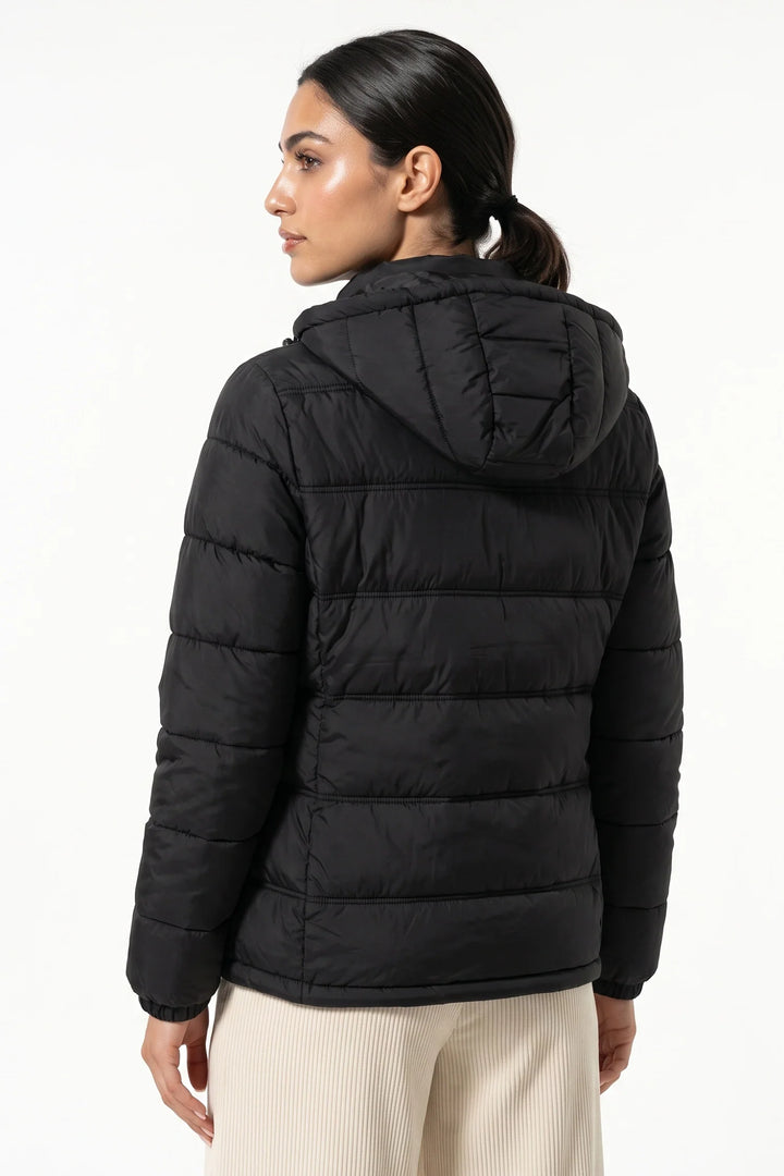 Thaïs Delacroix | Women’s Winter Warm Hooded Black Puffer Jacket