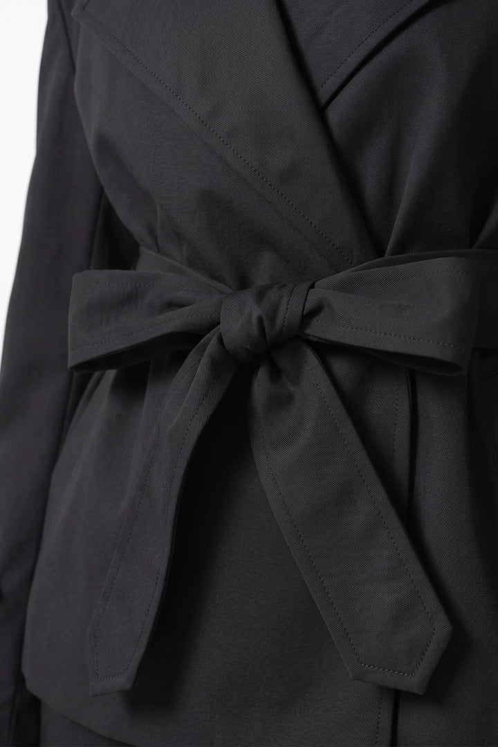 Fleur D’Avenel | Women’s Short Cropped Trench Coat with Belted Waist