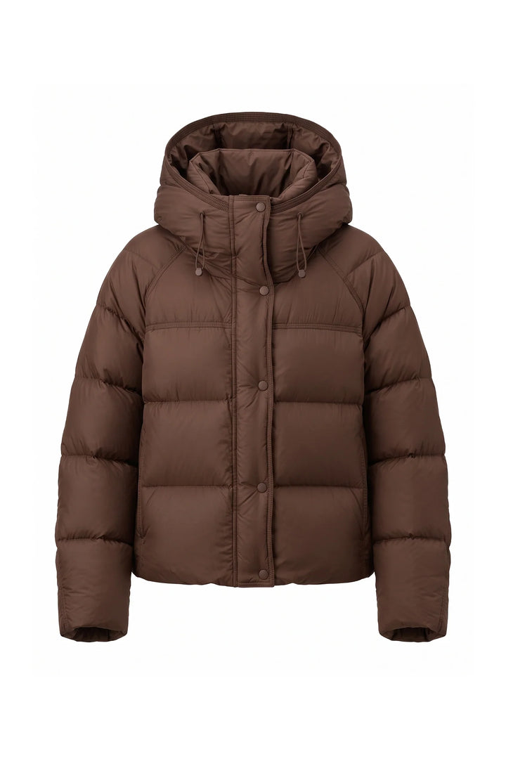 Naïs Beauchamp | Women’s Winter Warm Hooded Puffer Jacket with Relaxed Cropped Fit