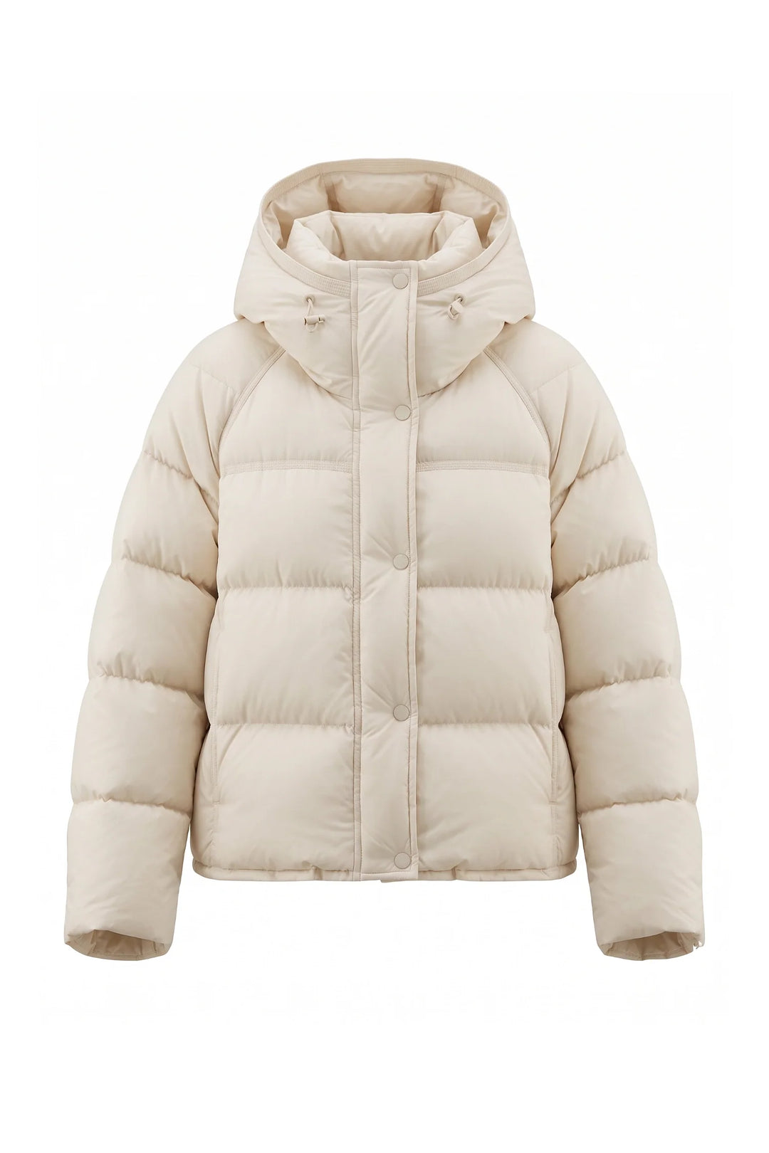 Naïs Beauchamp | Women’s Winter Warm Hooded Puffer Jacket with Relaxed Cropped Fit