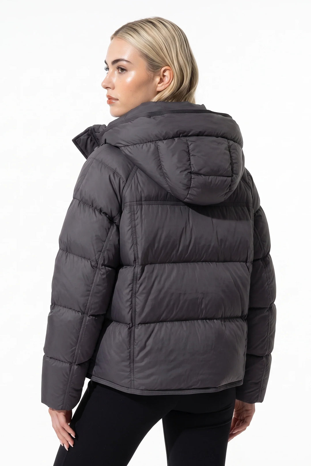 Naïs Beauchamp | Women’s Winter Warm Hooded Puffer Jacket with Relaxed Cropped Fit