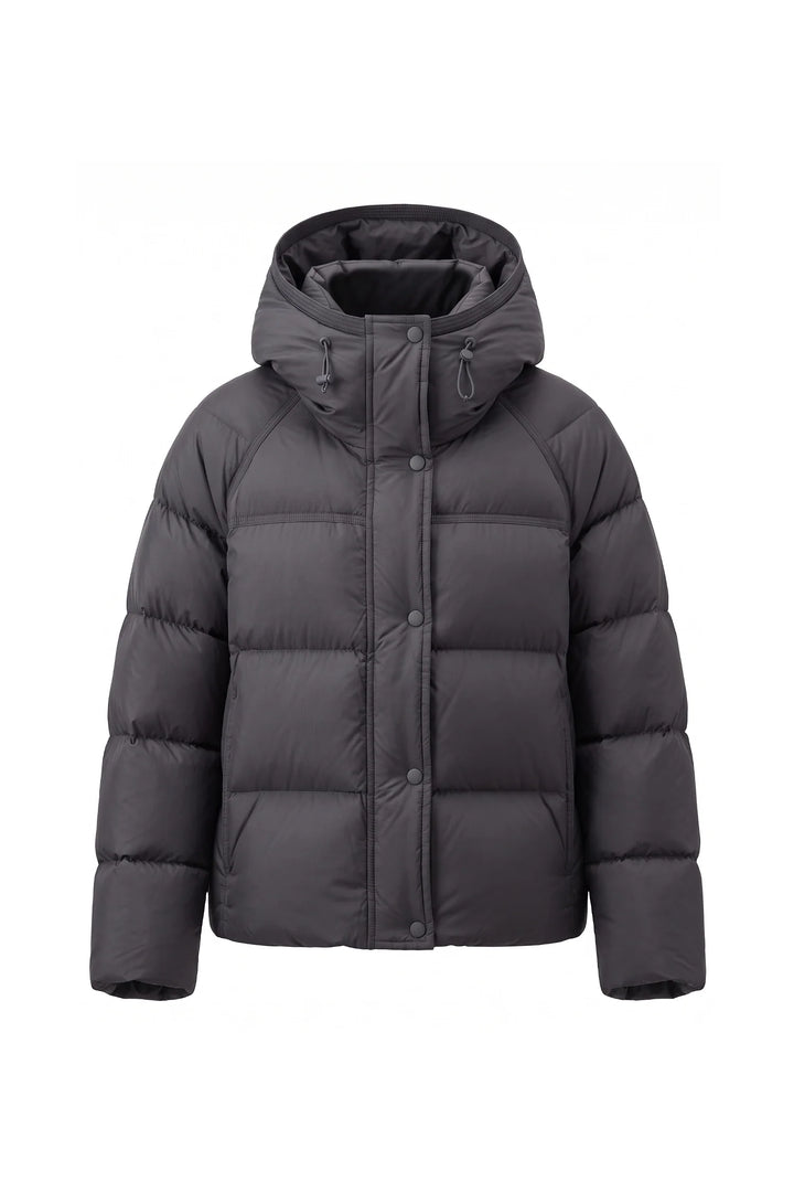 Naïs Beauchamp | Women’s Winter Warm Hooded Puffer Jacket with Relaxed Cropped Fit