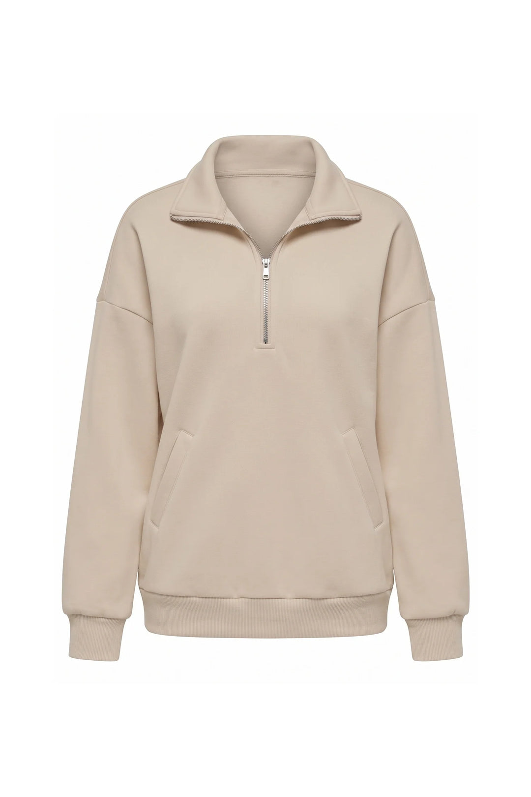 Clarisse Renaudin | Women’s Winter Comfortable Quarter Zip Jumper with Oversized Fit